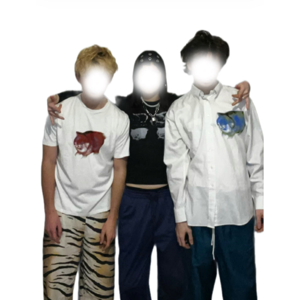 felicijax x pati.sgc1ub, chubby awkward cat screen print T Shirt