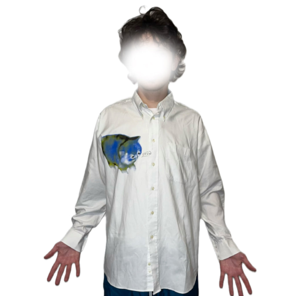 felicijax x pati.sgc1ub, chubby awkward cat screen print shirt