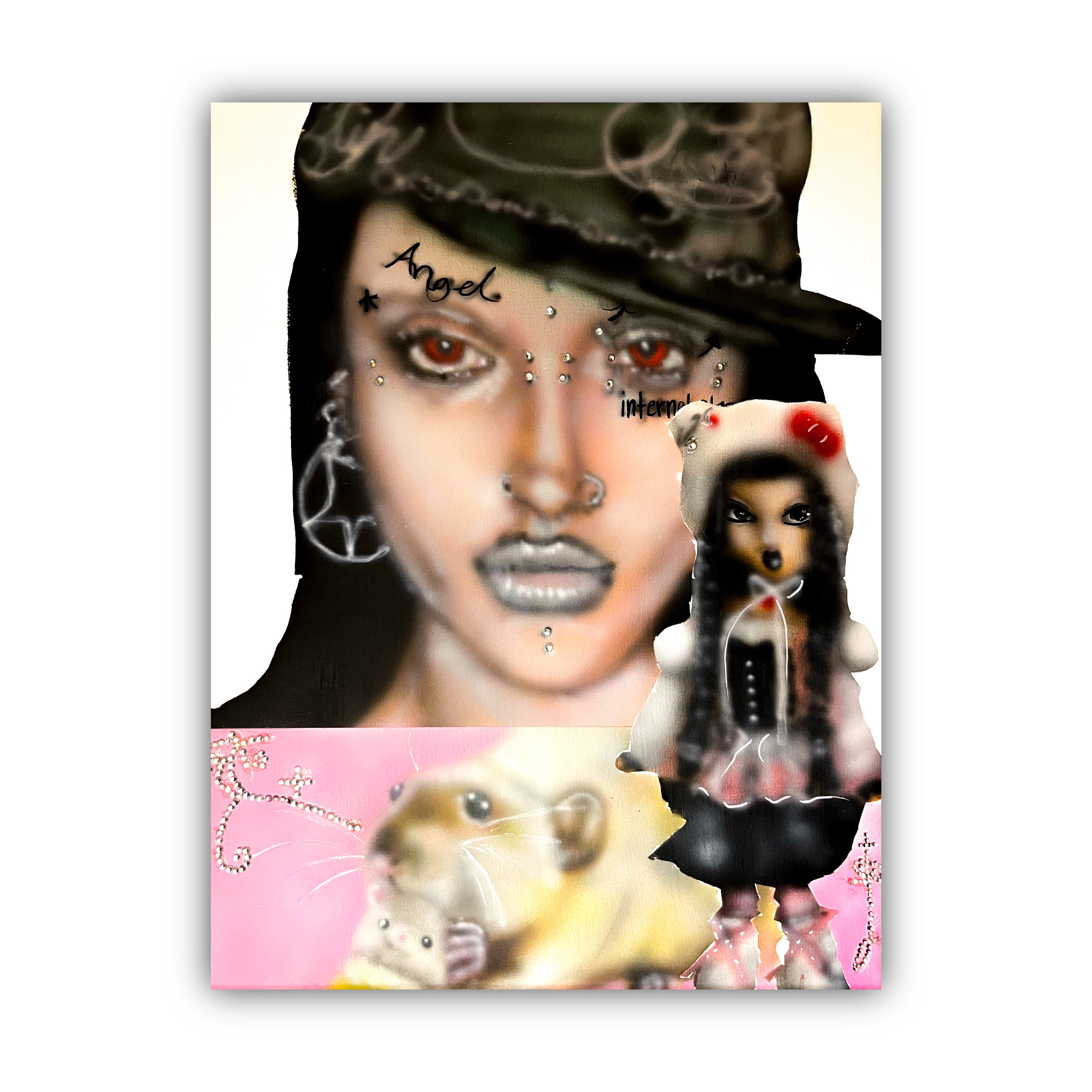 y2k star, original painting, 2026